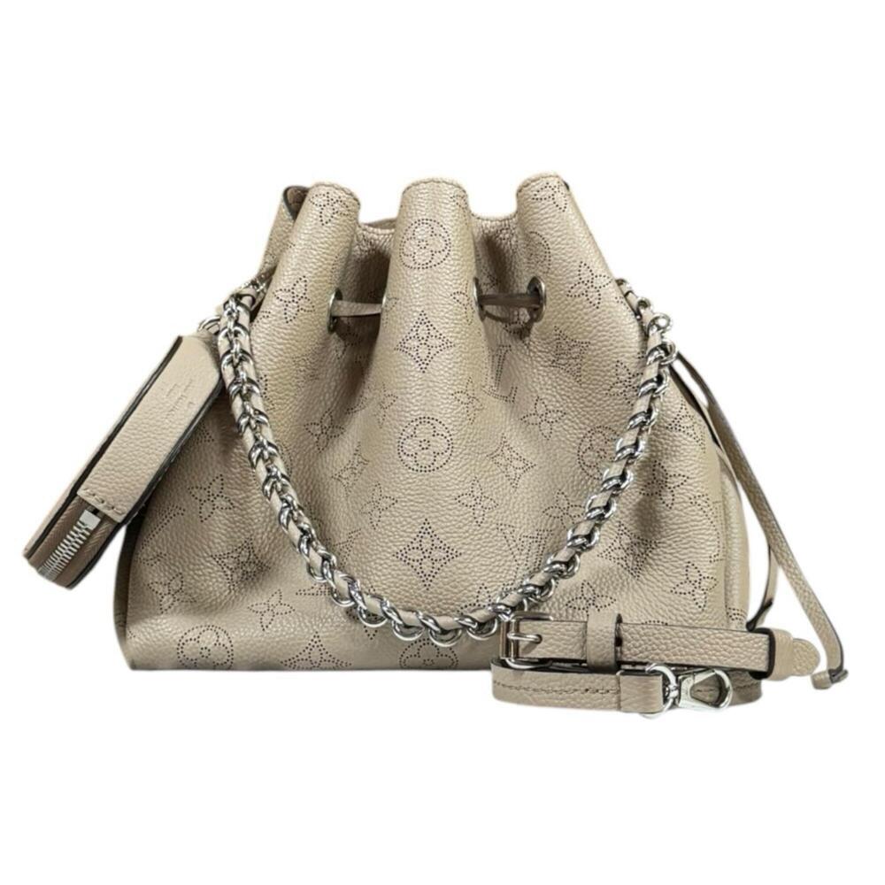 Louis Vuitton Bella Monogram Mahina Shoulder Bag, M57201 Beige, Women's, LOUI...